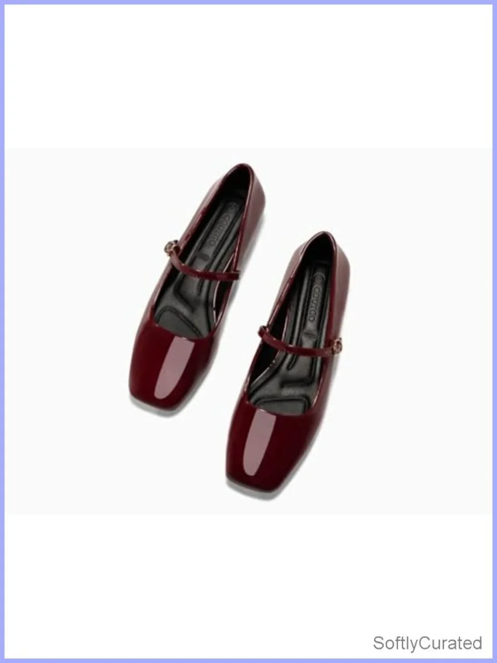 Mary Jane Flats Closed Square Toe Ballet Flat Slip On Dressy Comfortable Shoes